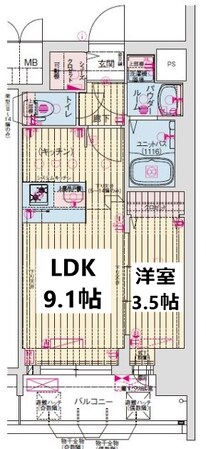 プレサンス葵デュリスの物件間取画像